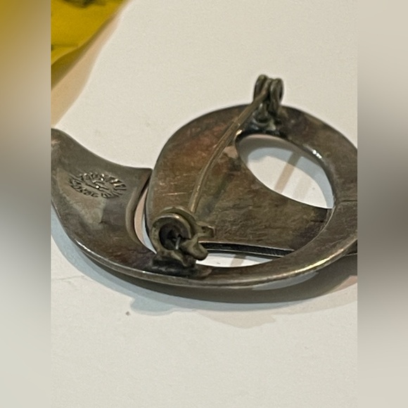 Vintage 925 Sterling Silver Mexico Alpaca Brooche - Picture 2 of 5